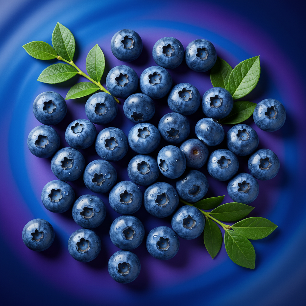 Colorful blueberry background