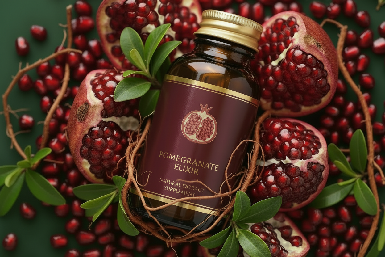 Pomegranate Extract Bottle - Seeds & Roots